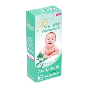 Dung dịch tắm rôm sảy em bé phyto bebe opodis 250ml