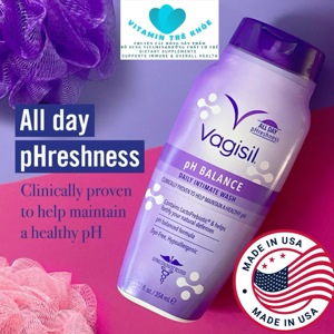 Dung dịch vệ sinh phụ nữ cân bằng độ pH Vagisil pH balance wash - 355ml