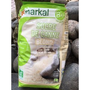 Đường mía thô hữu cơ hạt nhỏ Markal gói 1kg