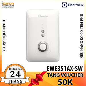 Bình nóng lạnh trực tiếp Electrolux EWE351AXSW (EWE351AX-SW) - 3500W, chống giật