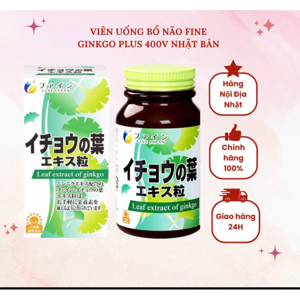 Fine Ginkgo Plus - TPCN giảm stress, tăng trí nhớ, cải thiện chứng đau đầu, mất ngủ