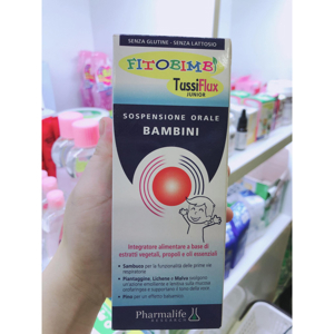 Fitobimbi Tussiflux junior – Giảm cảm cúm, giảm ho, giảm viêm họng cho bé