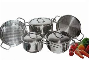 Bộ Nồi Fivestar FS08CG1 - Inox 5 Cái  3 Đáy Nắp Kính