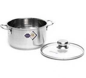 Nồi inox Fivestar N20-3DG - 20cm, Nắp Kính, 3 đáy