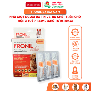 Fronil Extra Chống Ve Và Bọ Chét Cho Chó, 10-20kg