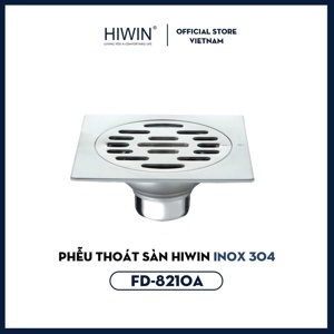 Ga thoát sàn ngăn mùi inox 304 ngõng trọng lực Hiwin FD-8210A kích thước mặt 120x120