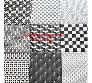 Gạch bông giả cổ 20x20 mẫu đen trắng đẹp