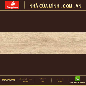 Gạch lát nền vân gỗ Đồng Tâm 2080WOOD007