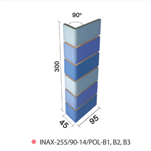 Gạch ốp bể bơi Inax góc INAX-255/90-14/POL-B1, B2, B3