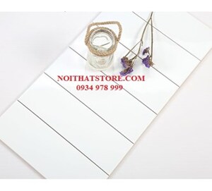 Gạch thẻ 10x30 trắng mờ phẳng