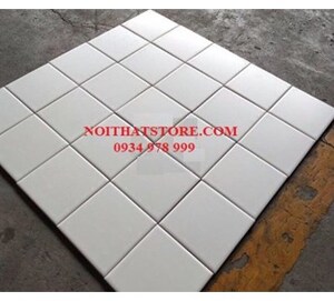 Gạch thẻ vuông trắng mờ phẳng 10x10