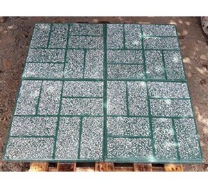 Gạch vỉa hè Terrazzo 40x40 xanh xám