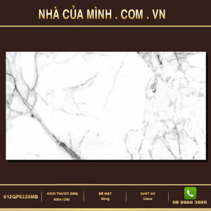 Gạch Vietceramic Marble 1 Carrara 612QP8320MB