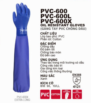 Găng tay chống hóa chất Takumi PVC-600