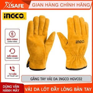 Găng tay vải da Ingco HGVC02