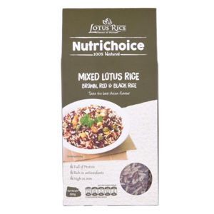 Gạo hỗn hợp Tấm Cám Lotus Rice NutriChoice hộp 0,5kg