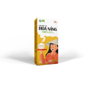 Gạo hữu cơ Hoa Nắng Vàng lúa chín hộp 2kg