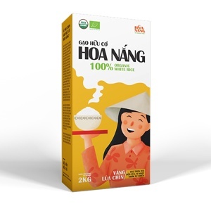 Gạo hữu cơ Hoa Nắng Vàng lúa chín hộp 2kg