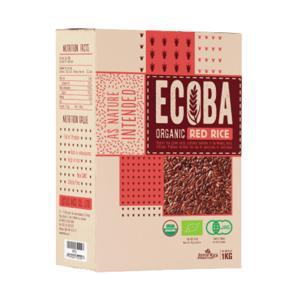 Gạo lứt hữu cơ Ecoba Huyết Rồng hộp 1kg