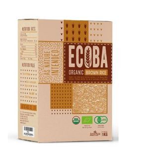 Gạo lứt nâu hữu cơ Ecoba Kim Mễ hộp 1kg