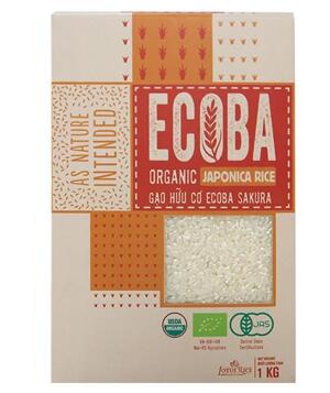 Gạo Nhật hữu cơ nấu cháo cho bé – ECOBA Sakura 1kg