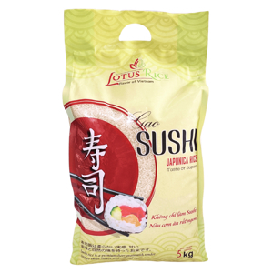 Gạo Nhật Sushi Lotus Rice gói 5kg