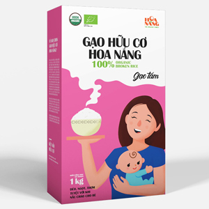 Gạo tấm hữu cơ Hoa Nắng hộp 1kg