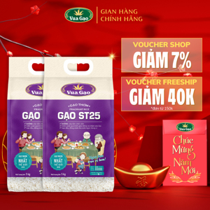 Gạo thơm Vua Gạo Đậm Đà túi 5kg