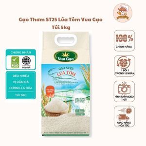 Gạo thơm Vua Gạo ST25 túi 5kg