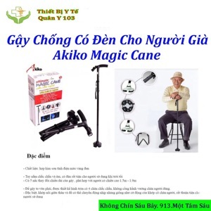 Gậy batoong cho người già có đèn pin Akiko magic cane