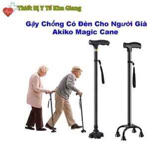 Gậy batoong cho người già có đèn pin Akiko magic cane