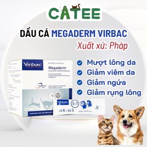 Gel ăn dưỡng mượt lông cho chó mèo Virbac Megaderm