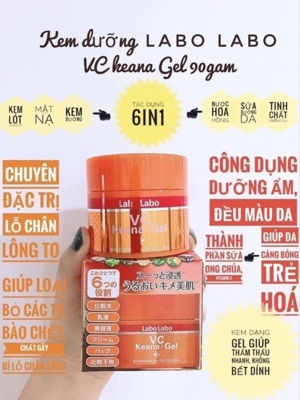 Gel dưỡng ẩm-se khít lỗ chân lông labolabo vc keana 90g japan