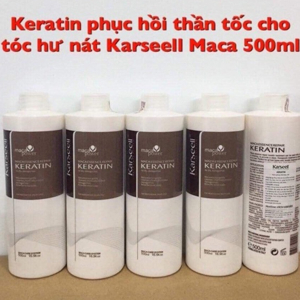 Gel phục hồi tóc hư nát trước khi uốn duỗi nhuộm Keratin Maca Karseell - 500ml