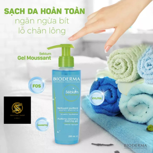 Gel rửa mặt Bioderma Sebium Gel Moussant 200ml