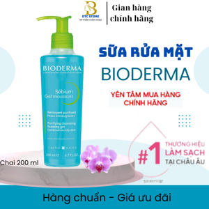 Gel rửa mặt Bioderma Sebium Gel Moussant 200ml