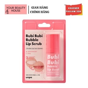 Gel sủi bọt tẩy tế bào chết môi Unpa Bubi Bubi Lip