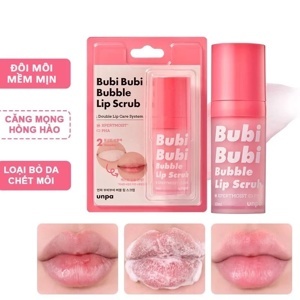 Gel sủi bọt tẩy tế bào chết môi Unpa Bubi Bubi Lip