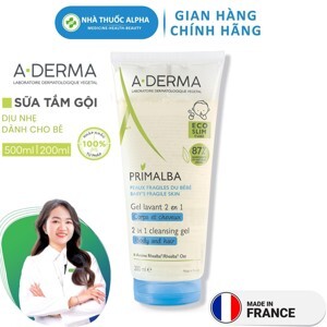 Gel tắm dịu nhẹ cho bé A-Derma Primalba Gentle Cleansing Gel 200ml