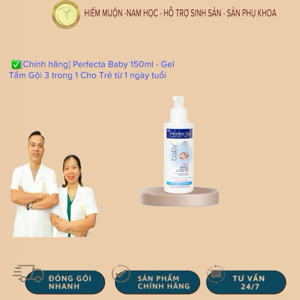Gel Tắm Gội 3 Trong 1 Cho Trẻ Perfecta Baby 150Ml