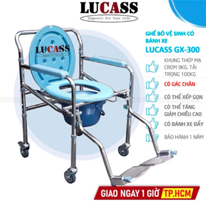 Ghế bô Lucass GX-300 (GX300) - Có bánh xe, chỗ để chân