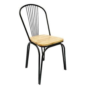 Ghế cafe mặt gỗ lưng tựa sắt sơn tĩnh điện GCF062