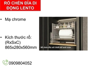 Giá bát đĩa di động Hafele Cucina Lento 504.76.208