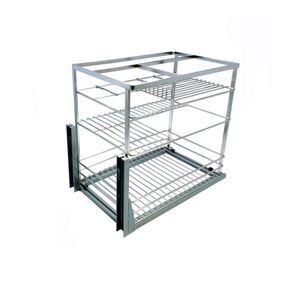 Giá gia vị inox nan dẹt mạ crom BossEU BS135G