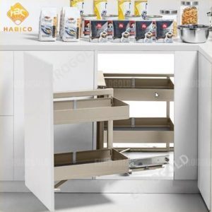 Giá liên hoàn hộp - Ray giảm chấn Eurogold EUM102 (Phải)