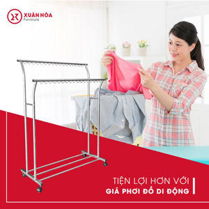 Giá phơi đồ kép Xuân Hòa ZA-09-01 121,5 x 50 x 151,5 cm