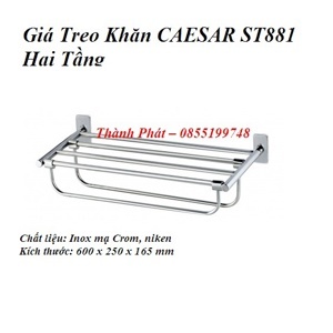 Giá treo khăn 2 tầng Inox Caesar Q7209V