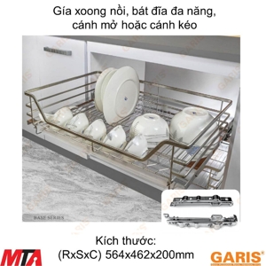 Giá xoong nồi bát đĩa đa năng Garis GD04.60E