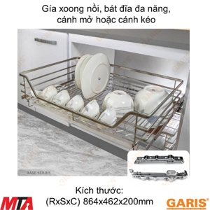 Giá xoong nồi bát đĩa đa năng Garis GD04.90E