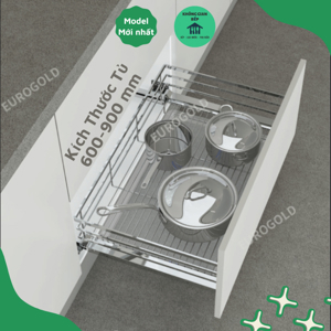 Giá xoong nồi gắn cánh âm tủ Eurogold EP80B